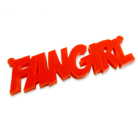 Fangirl laser cut word charm