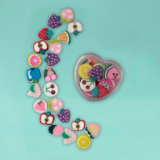 Mixed fruit slice sprinkles, polymer clay 4g