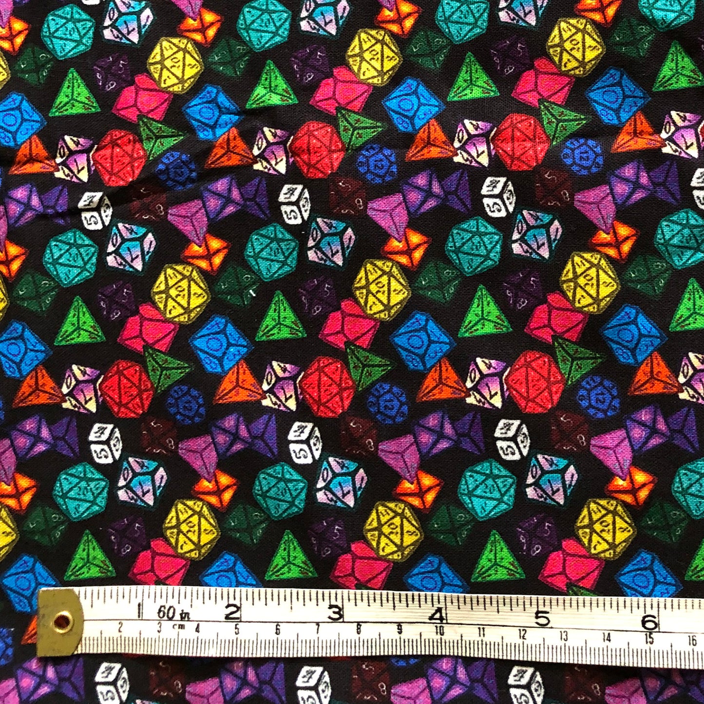 Game board dice 100% cotton fabric