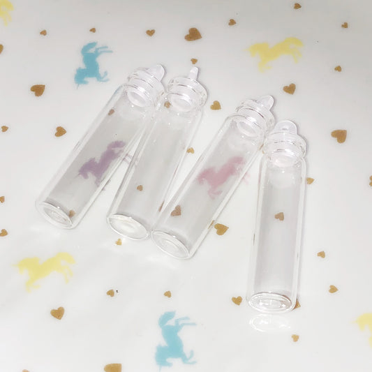 4 glass vial charm for jewellery DIY