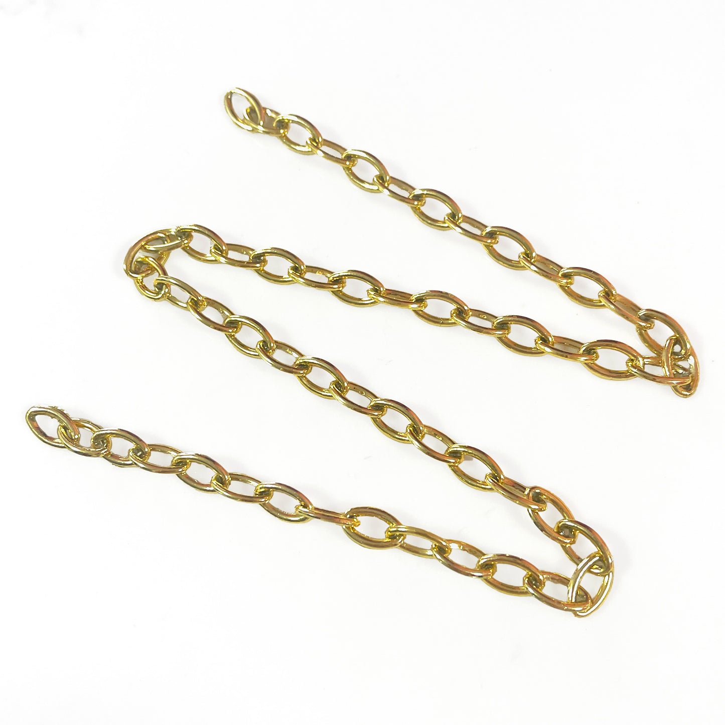 Gold colour plastic chain, 50cm long