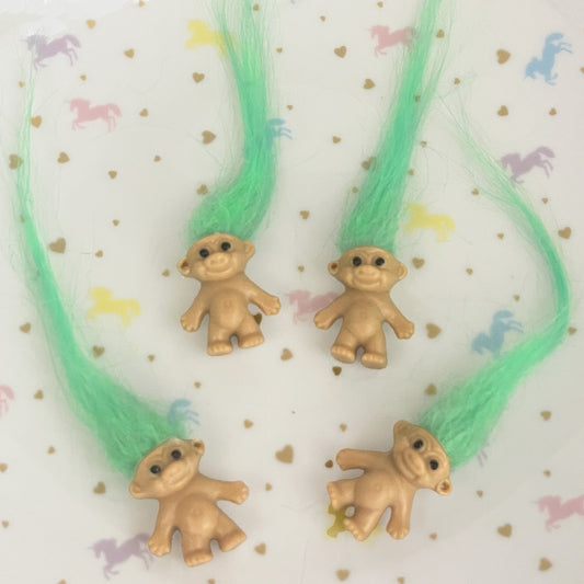 2pcs Green hair Troll charms