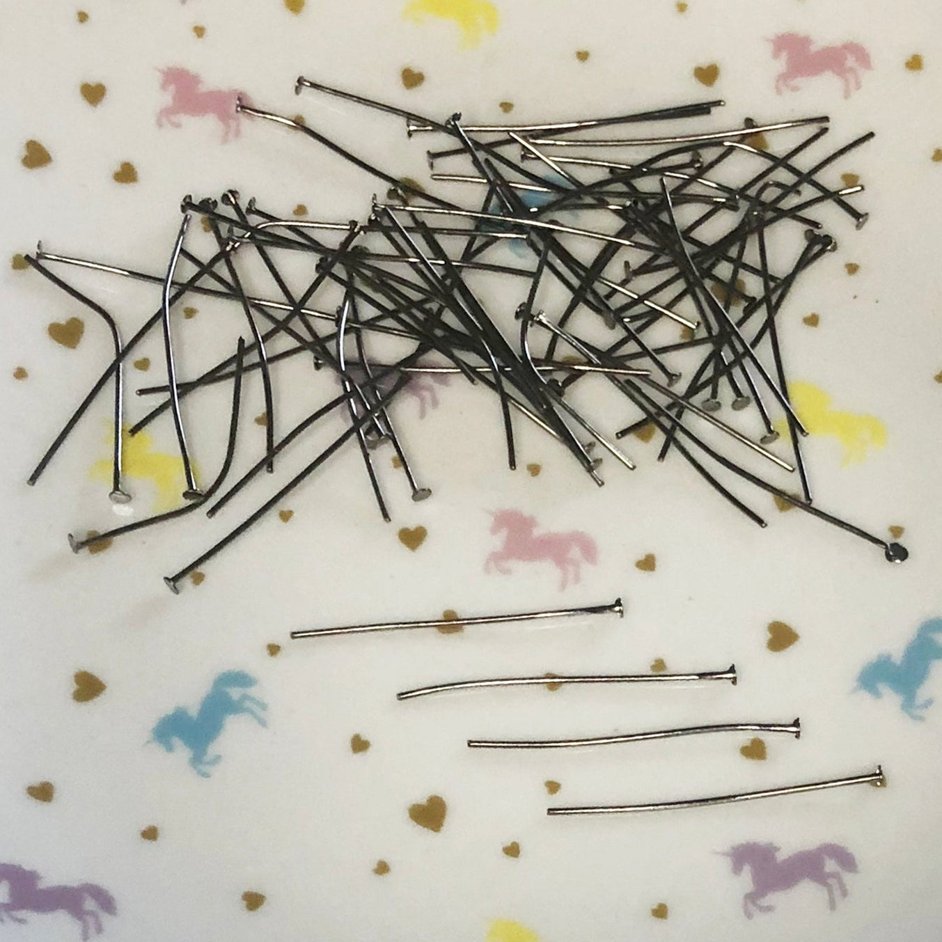 50 Gun metal black 50mm head pins