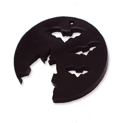 Haunted house and bats laser cut charm