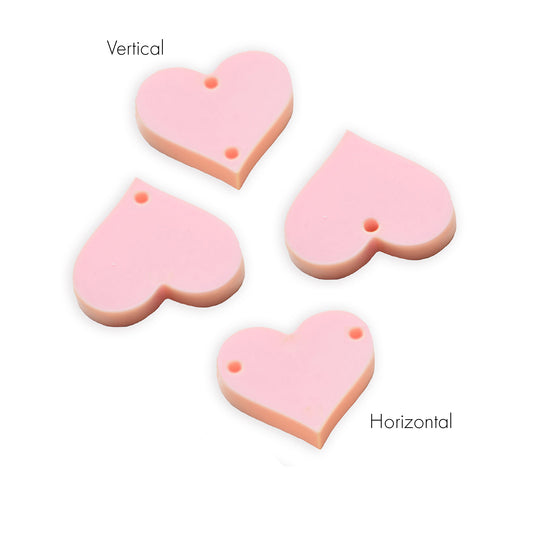 8 Heart link shapes, 2cm