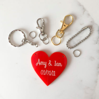 Personalised 'Heart jigsaw' keyring kit