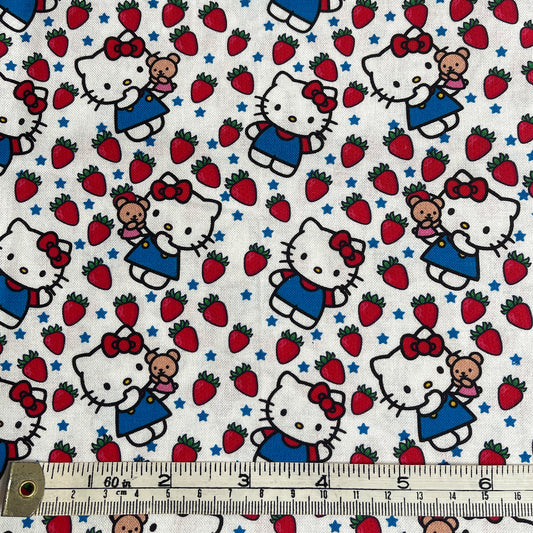 Hello Kitty Strawberry 100% cotton fabric