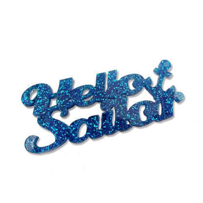 Hello sailor laser cut word charm