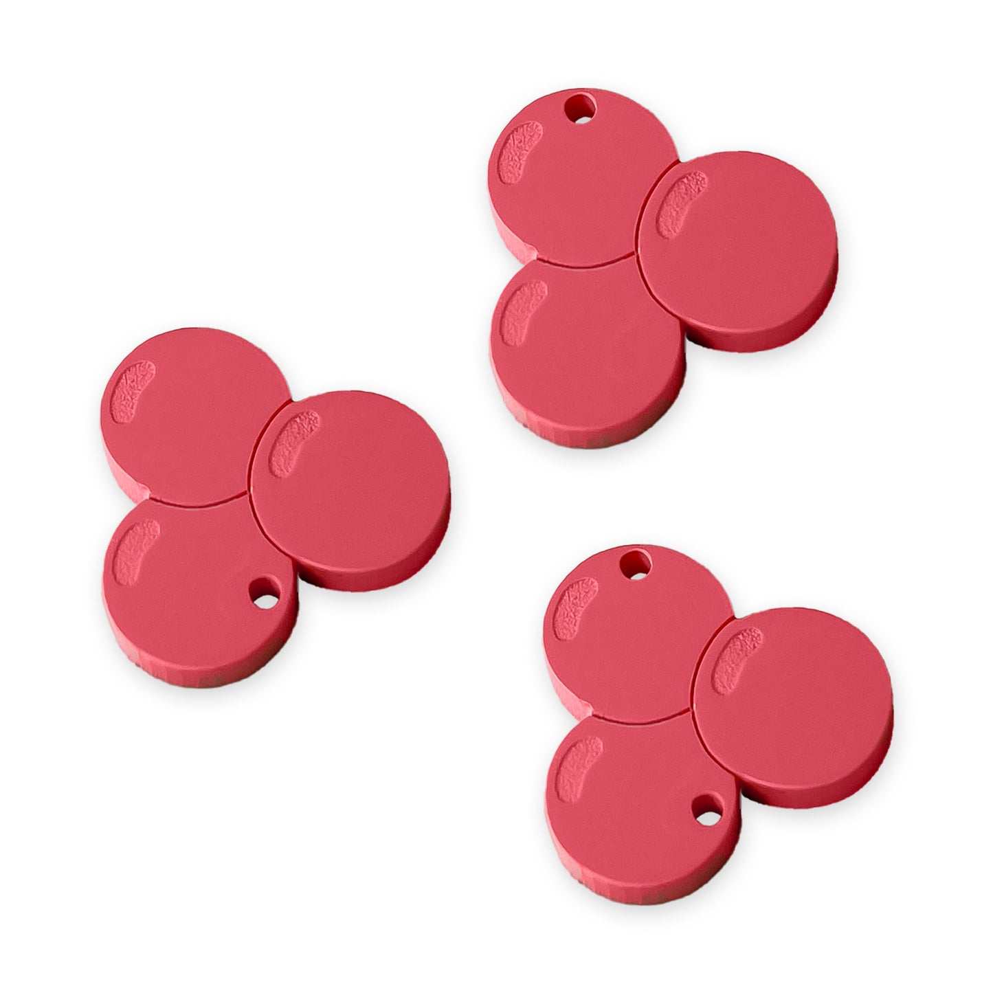 8 Berry (holly) link shapes, 2cm