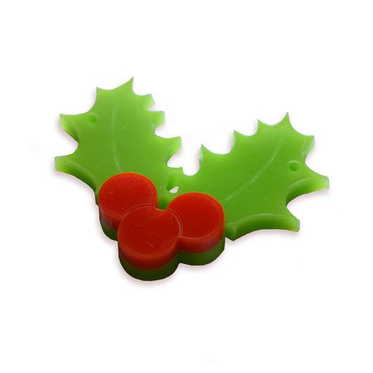 Holly and berries laser cut charm