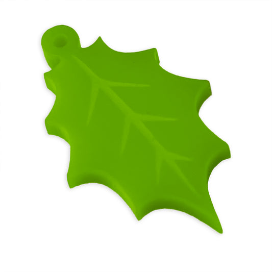 Holly leaf laser cut charm