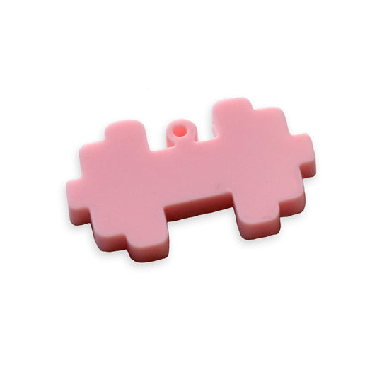 Dumbbell (horizontal) laser cut charm