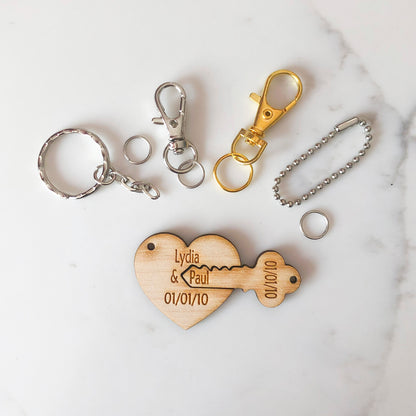 Personalised 'Key to my heart' keyring kit