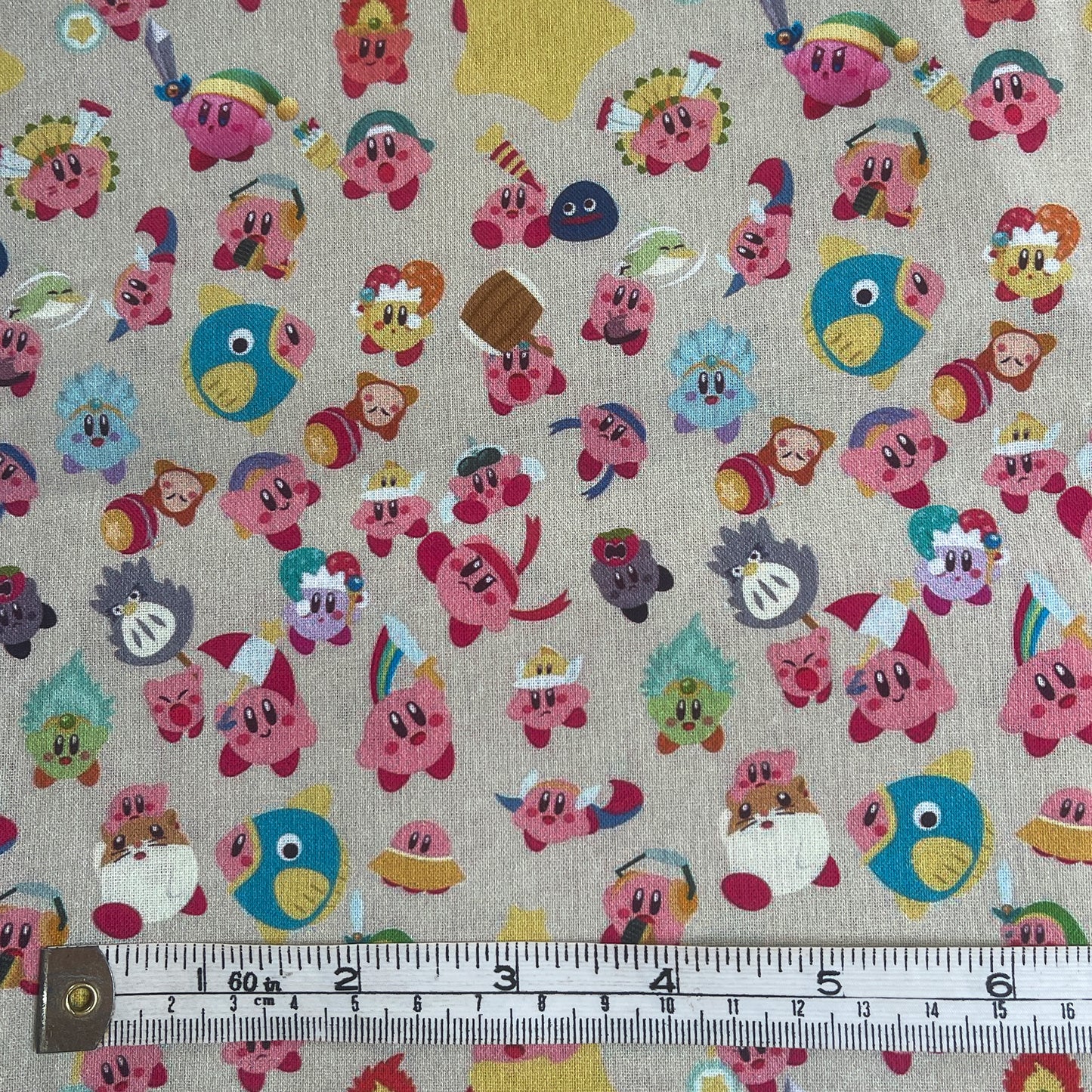 Kirby character 100% cotton fabric