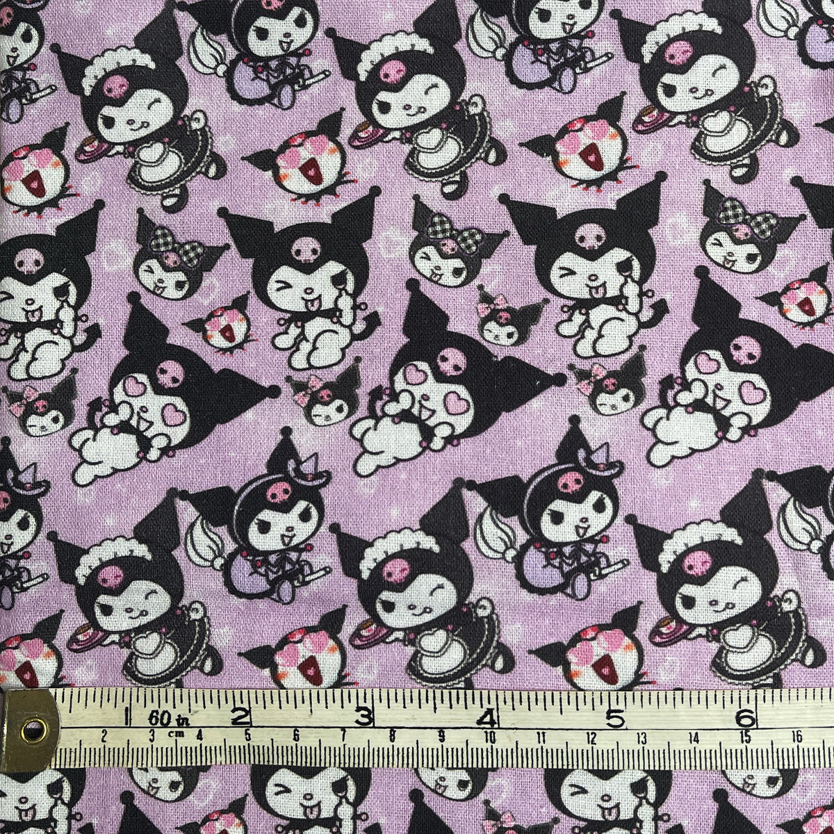 Kuromi fabric offcut
