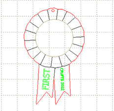 *LT*C* Rosette 6cm, charm 1