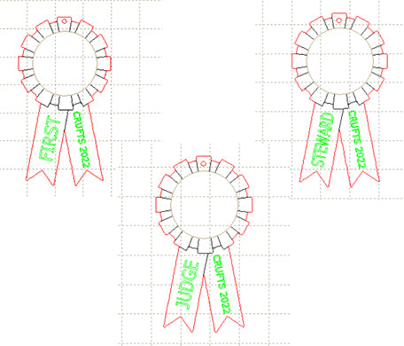 *LT*C* Rosette 6cm, charm 2