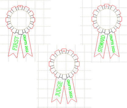*LT*C* Rosette 6cm, charm 2
