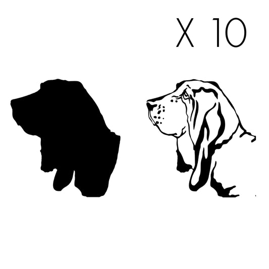 *LT*C* 10 x 4cm dog Engraved CABOCHON (WHOLESALE)