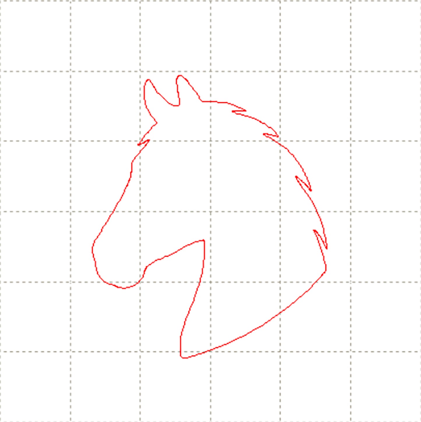 *LT*C* Horse head 4cm, CABOCHON