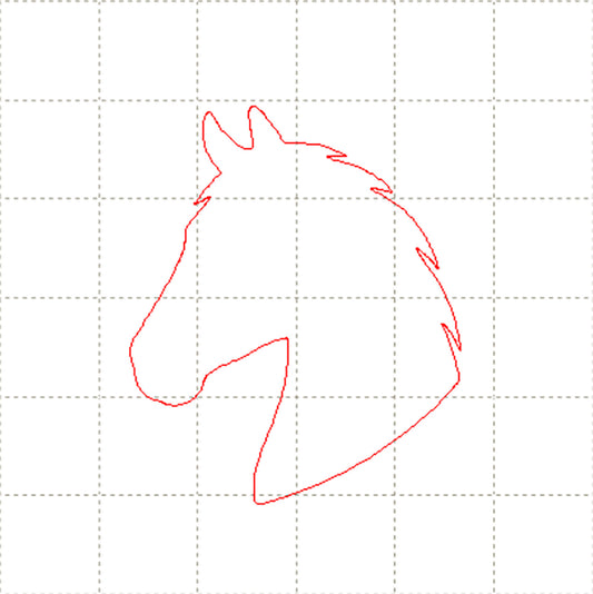 *LT*C* Horse head 4cm, CABOCHON