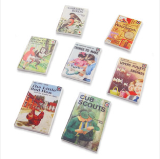 Ladybird book printed charm, 4.5cm