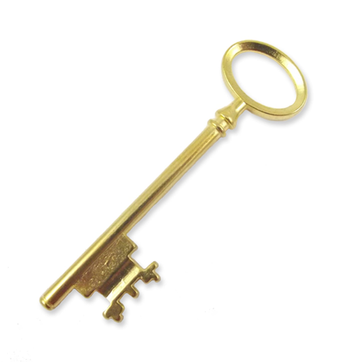 Large gold colour key charm with oval top