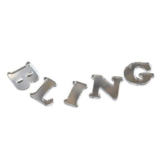 Bling laser cut charms letter set