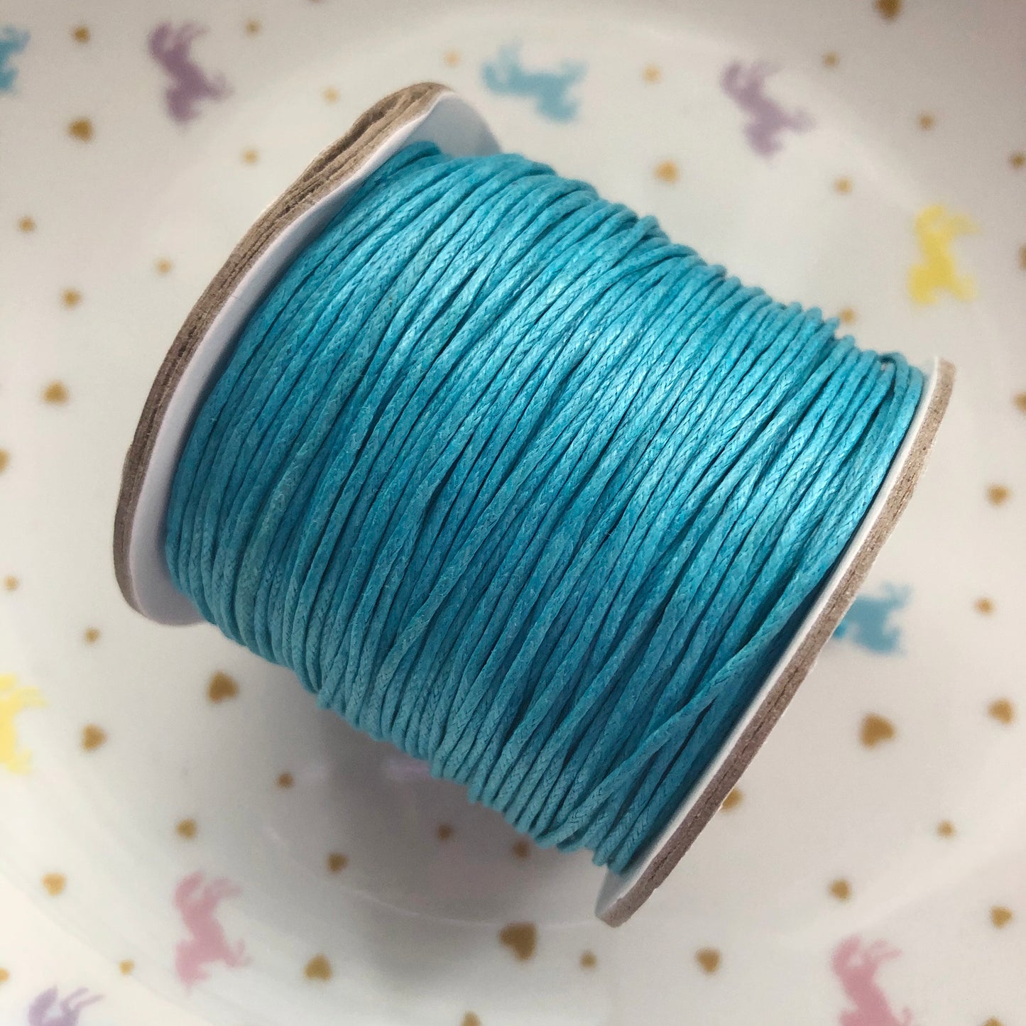 Blue cotton wax cord