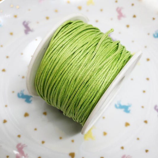 Green cotton wax cord