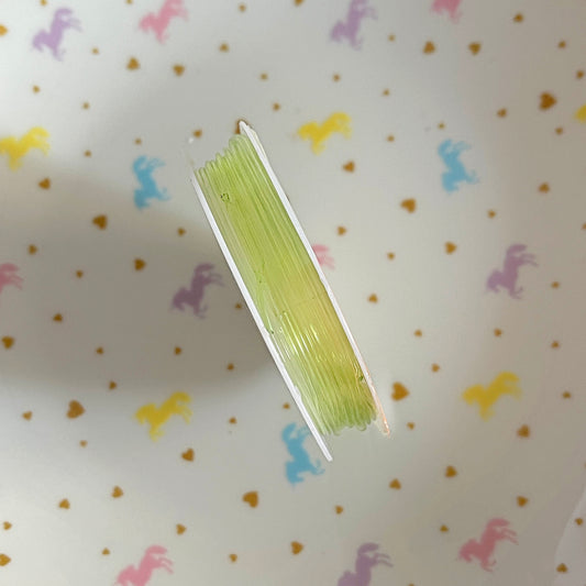 5M Lime green transparent elastic (1mm thick)