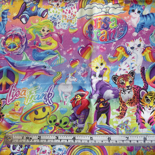 Large offcut Lisa Frank fabric