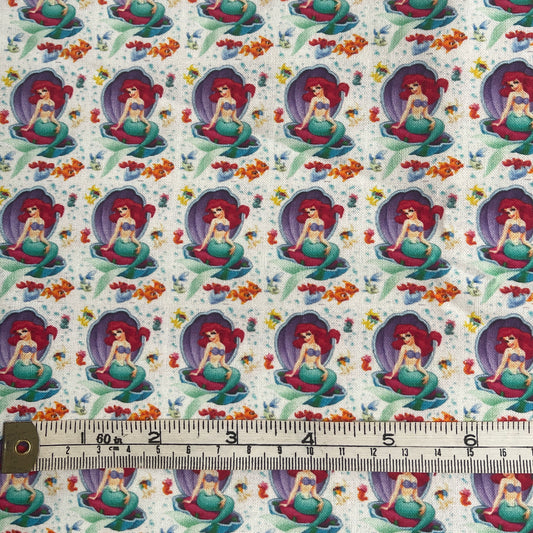 Large offcut Little Mermaid fabric