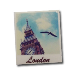 London polarpid printed charm, 4.5cm