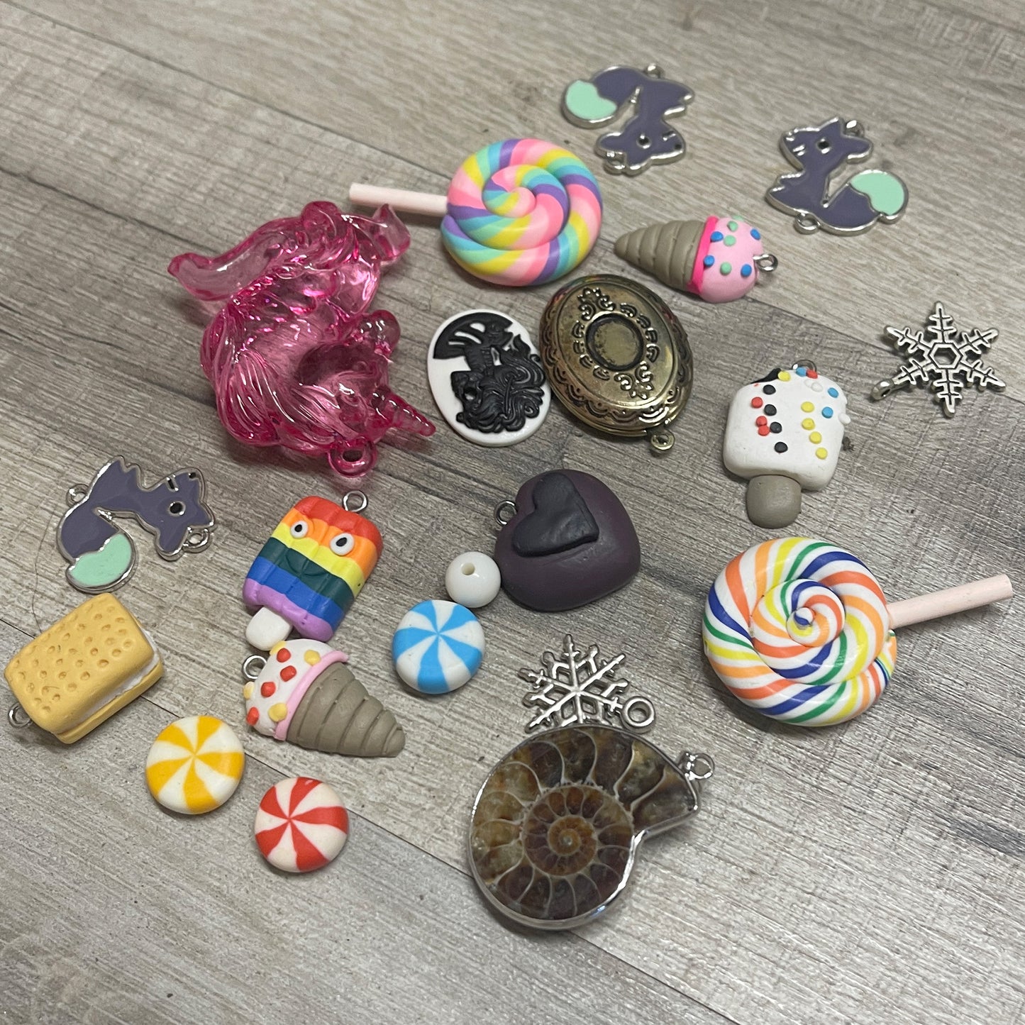 Mini bead, charm, cabochon MIX 4