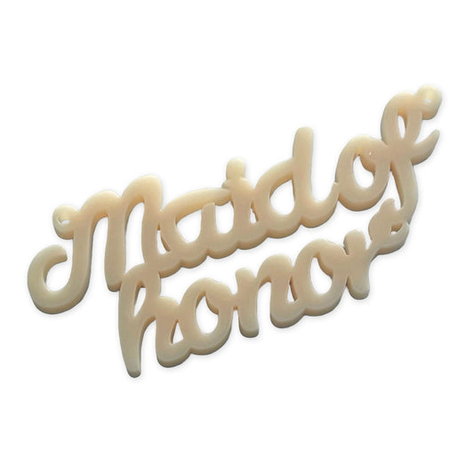 Maid of honor laser cut word charm