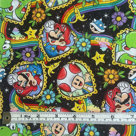 Mario Kart fabric offcut