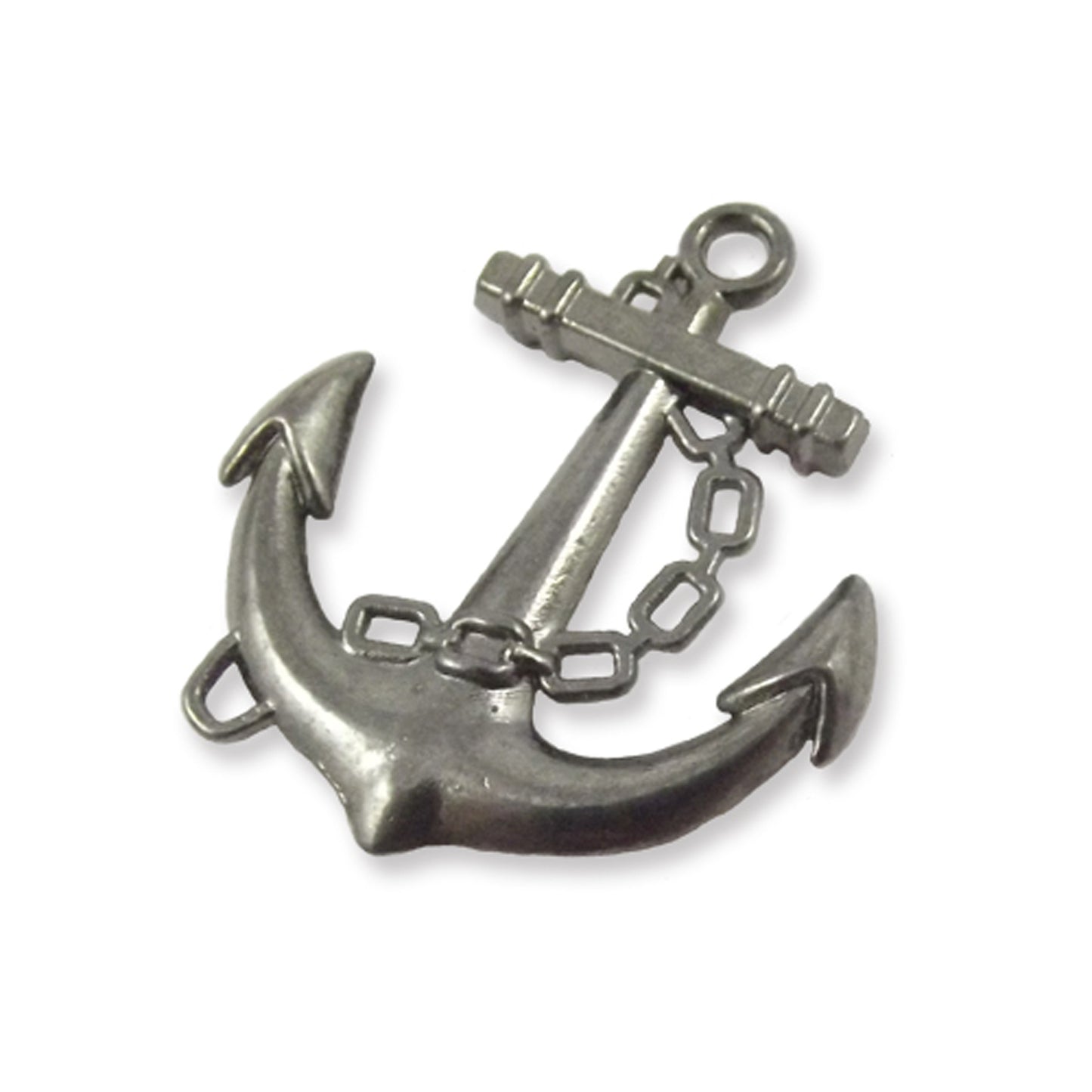 2 Anchor charm design 2, gun metal colour colour