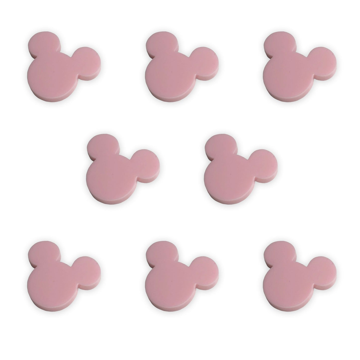 8 Mickey head cabochons, laser cut