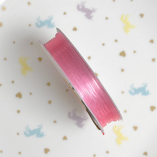 5M Mid pink transparent elastic (1mm thick)