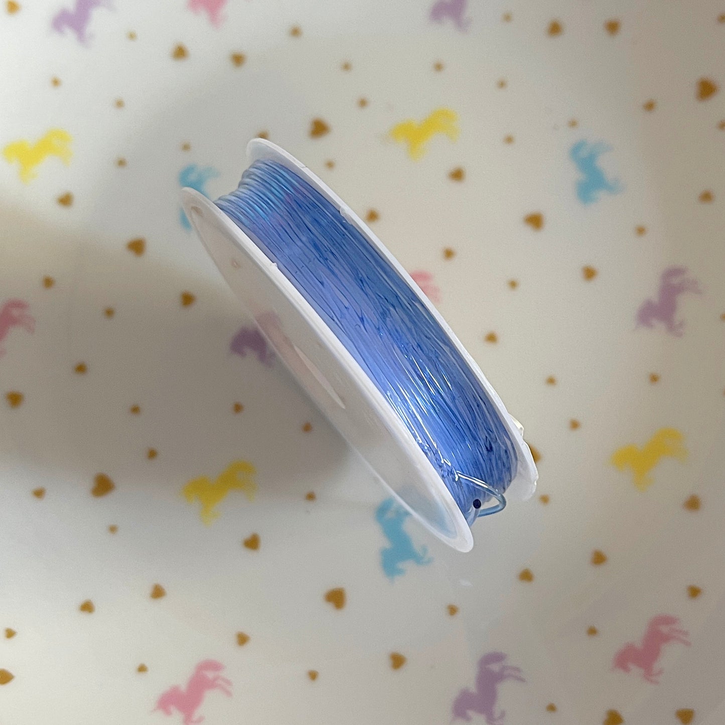 5M Mid blue transparent elastic (1mm thick)