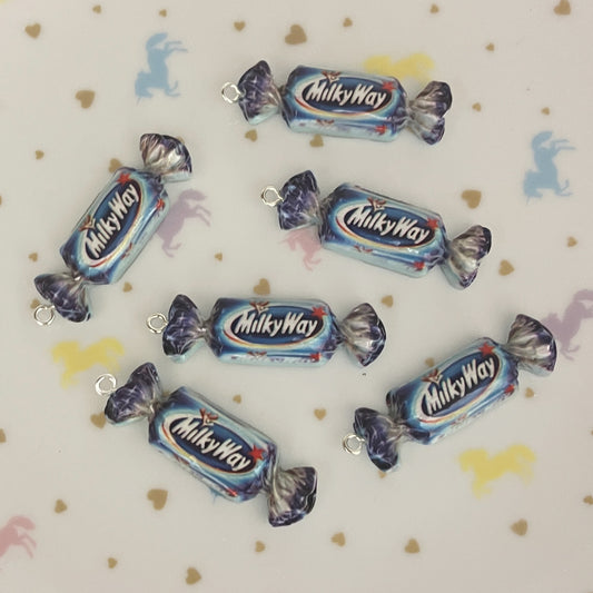 2 x Milky Way candy chocolate bar charms