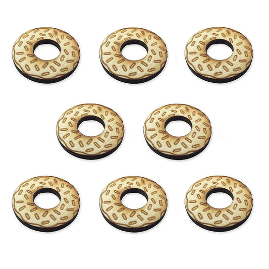 8 Donut cabochons, 2cm