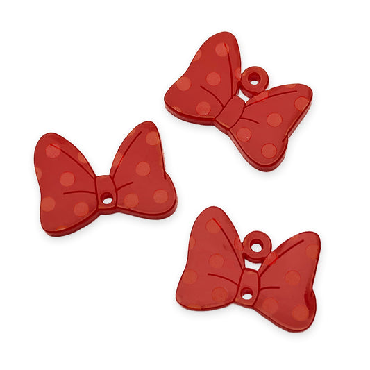 8 Minnie mouse bow link shapes, 2cm