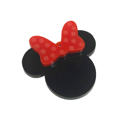 Minnie Mouse head laser cut charm