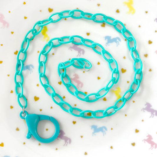 Mint plastic colour necklace chain