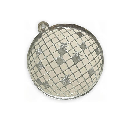 Mirror ball laser cut charm