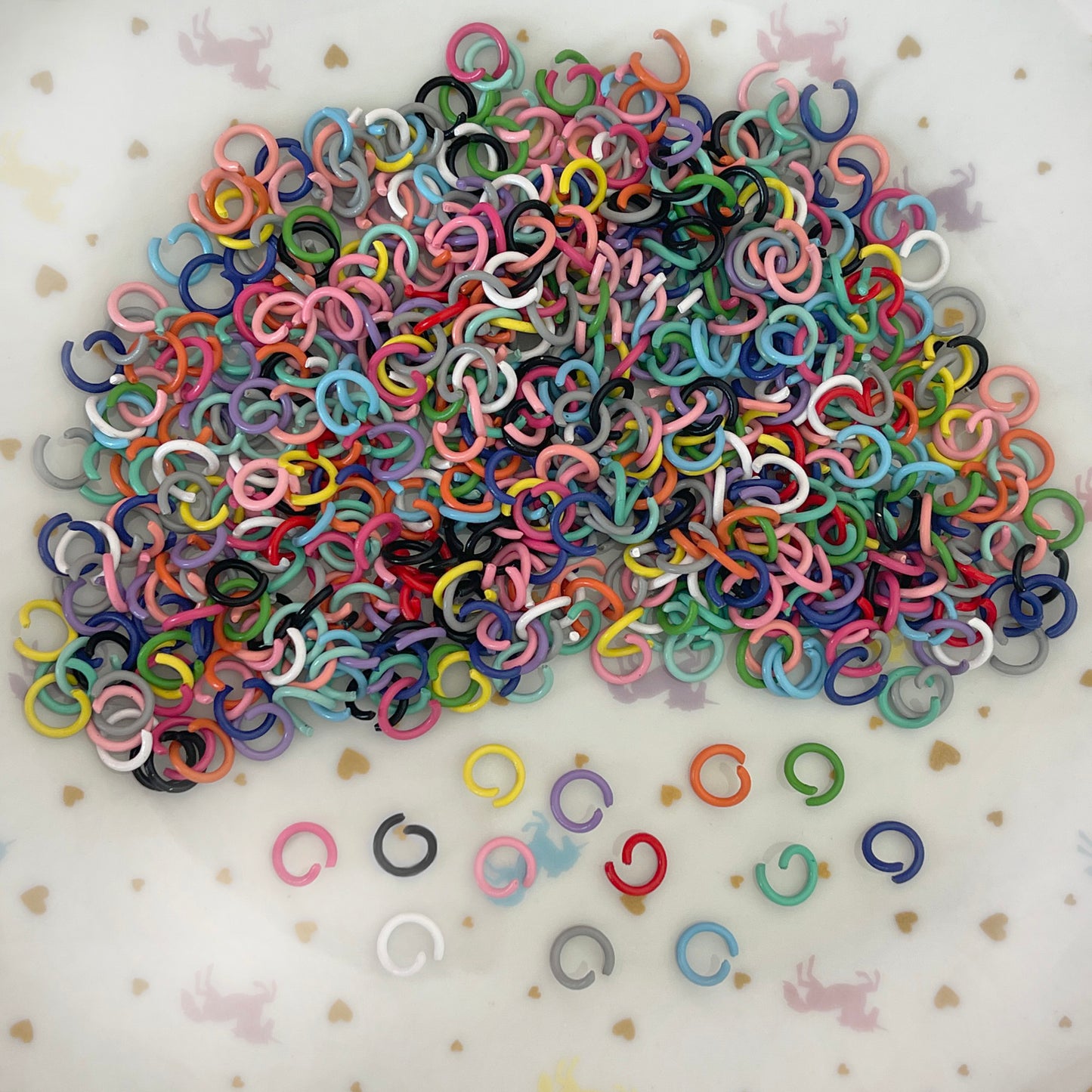 8mm (1.2mm thickness) Mix colour jump rings, choose amount