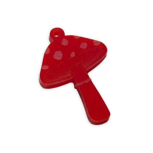 Amanita mushroom laser cut charm