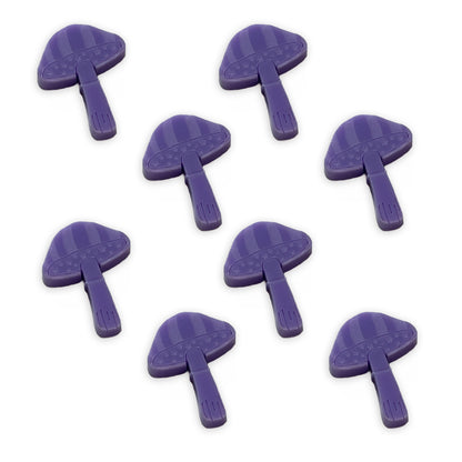 8 Stripe Mushroom cabochons, laser cut